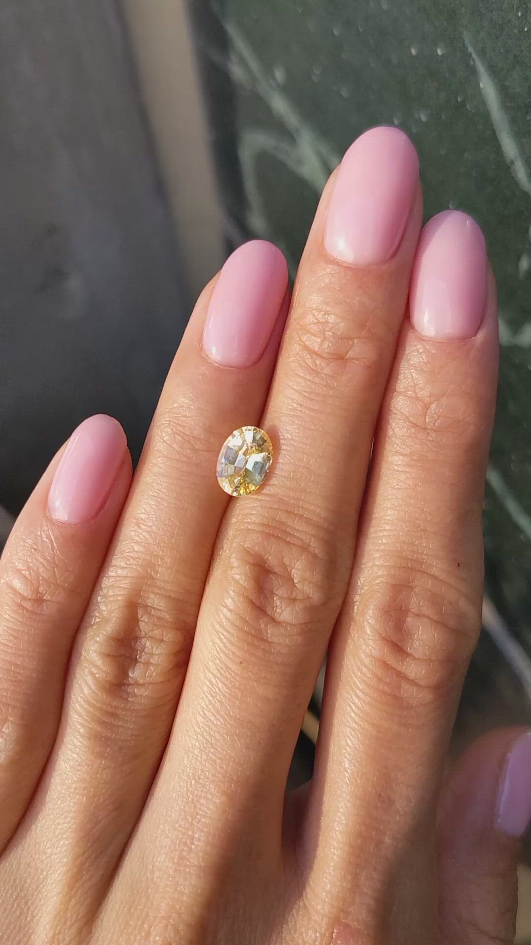 1.70 Ct. Yellow Sapphire from Ceylon (Sri Lanka) Size Video