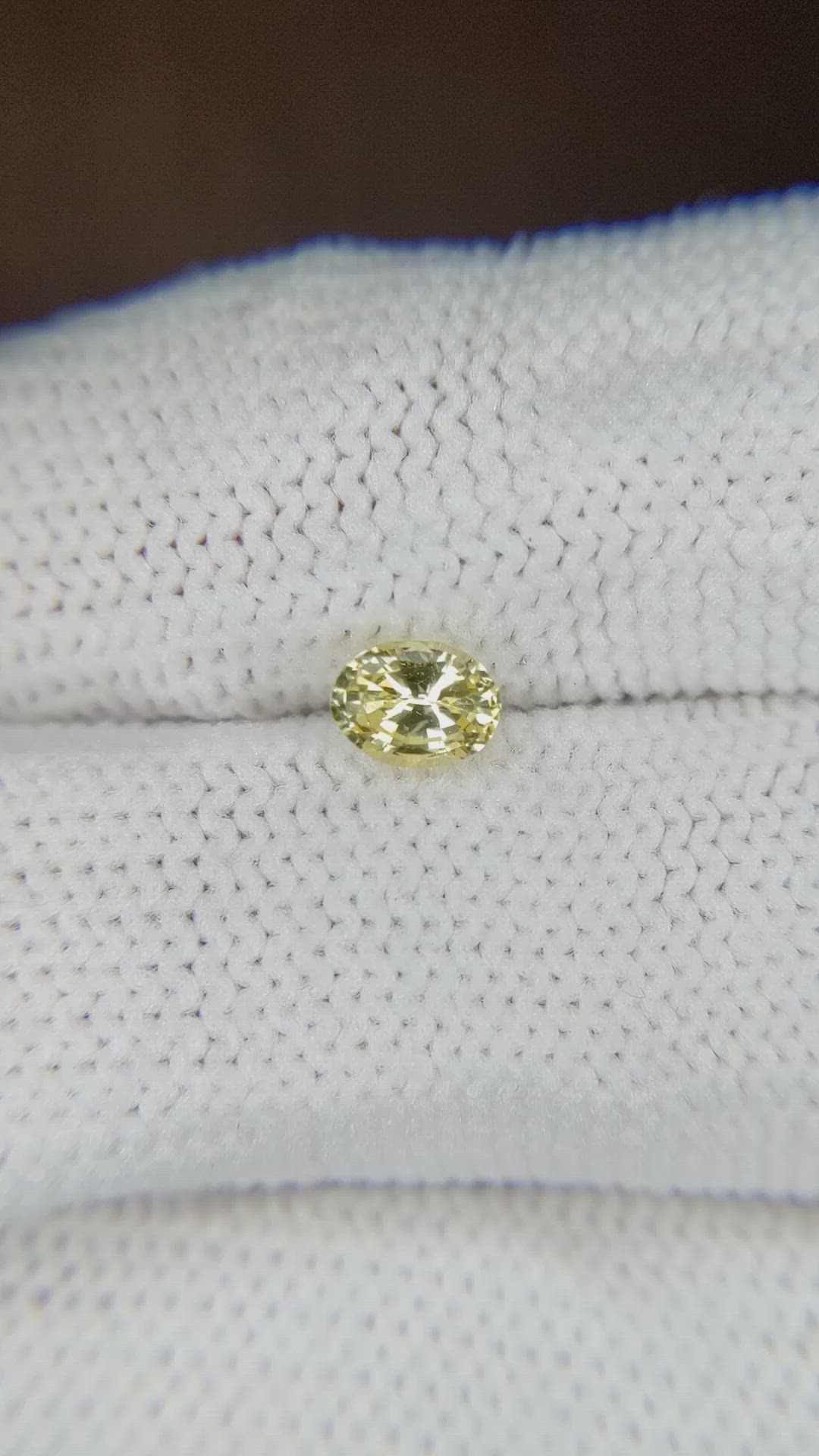 0.66 Ct. Yellow Sapphire from Ceylon (Sri Lanka) Size Video