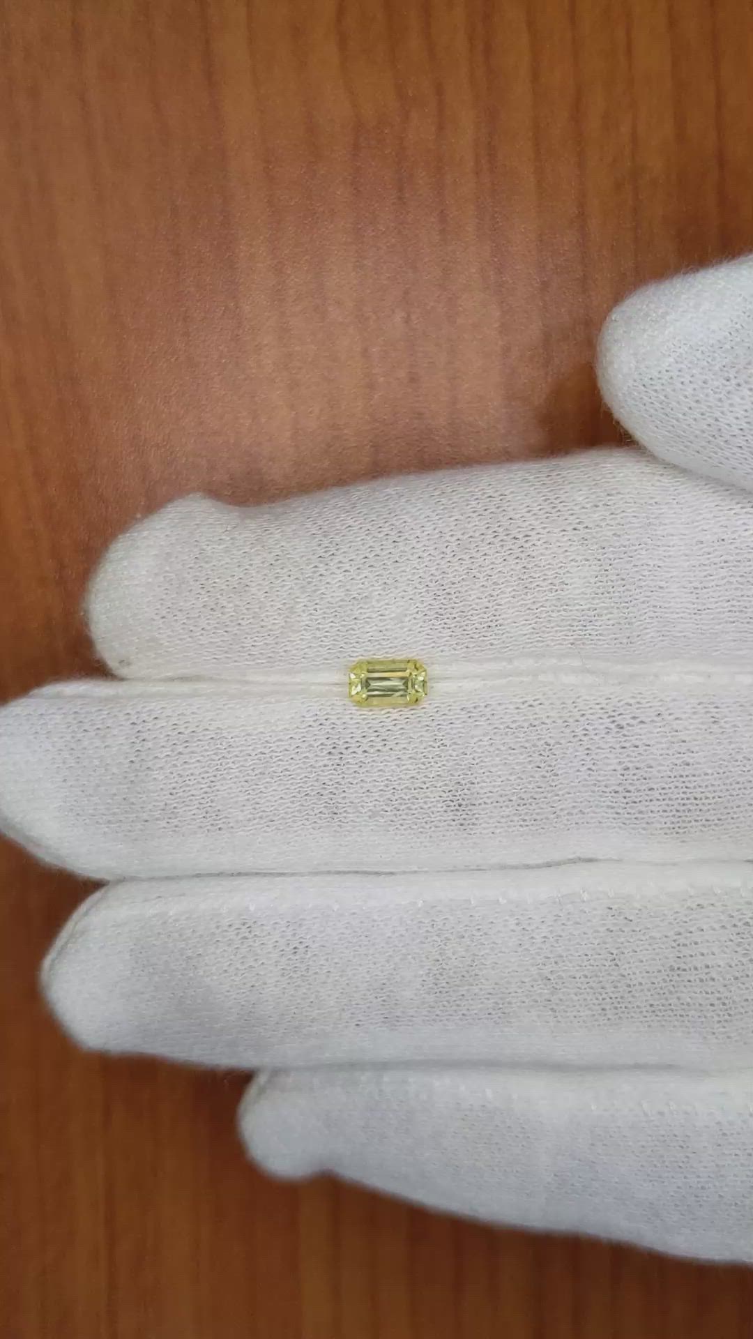 0.73 Ct. Yellow Sapphire from Ceylon (Sri Lanka) Size Video