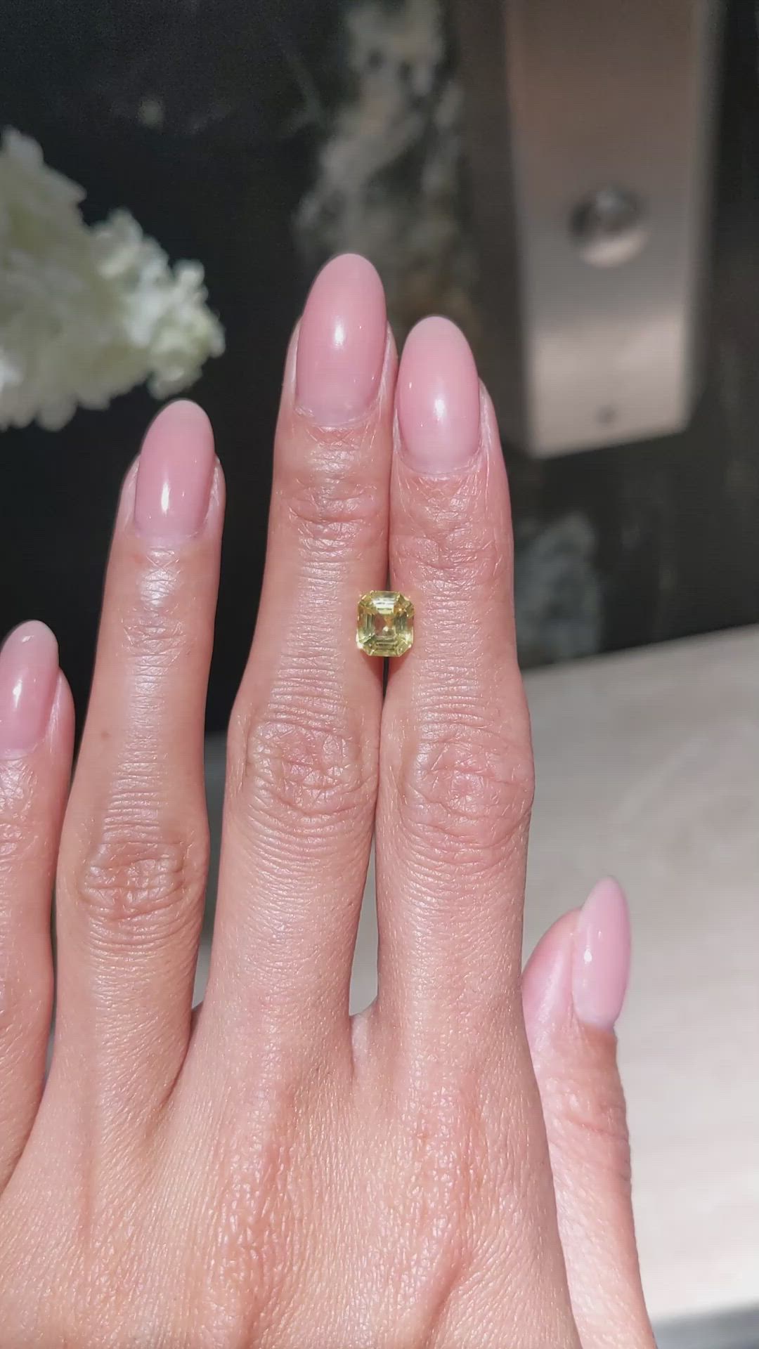 1.95 Ct. Yellow Sapphire from Ceylon (Sri Lanka) Size Video