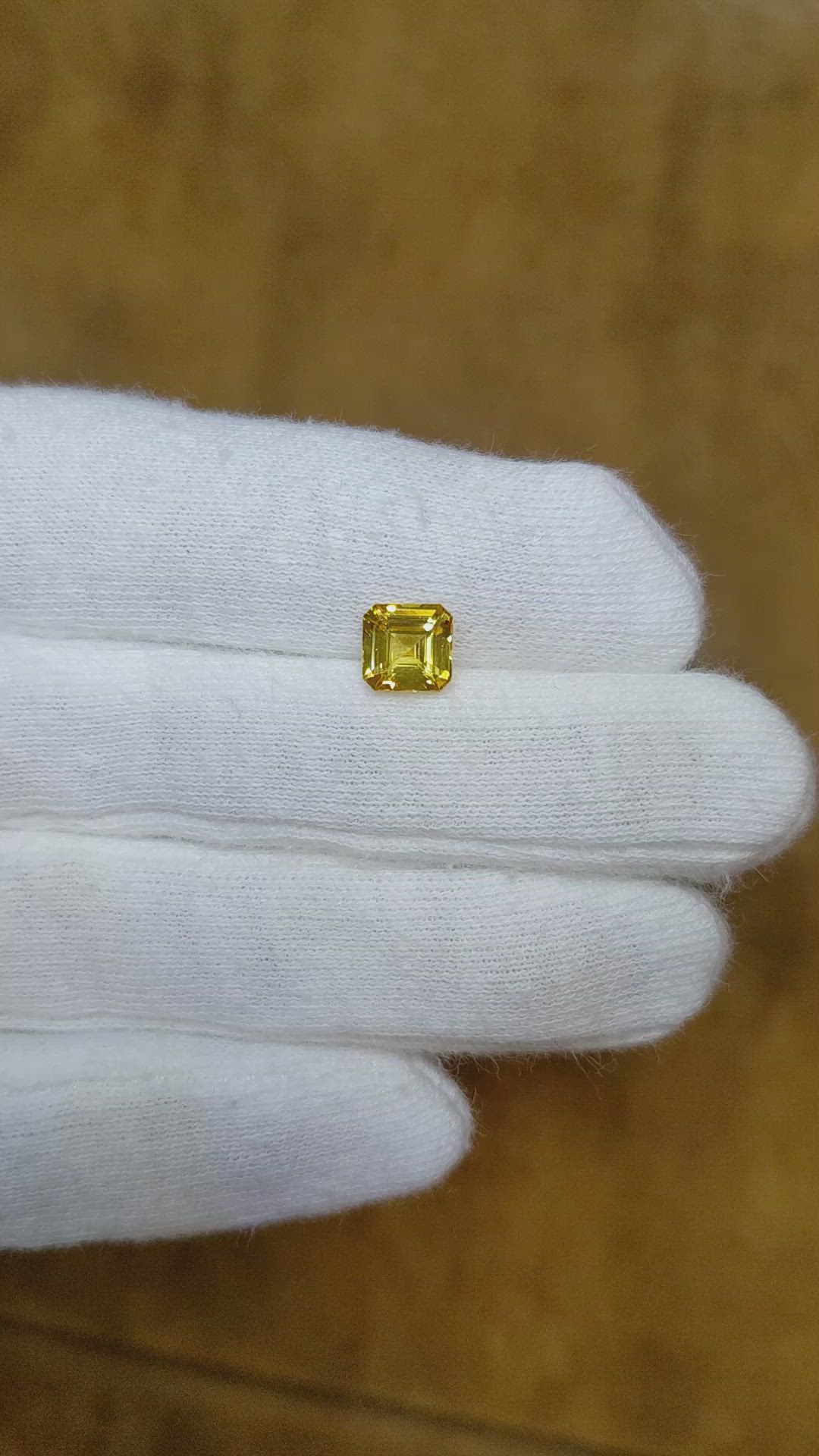 1.56 Ct. Yellow Sapphire from Ceylon (Sri Lanka) Size Video