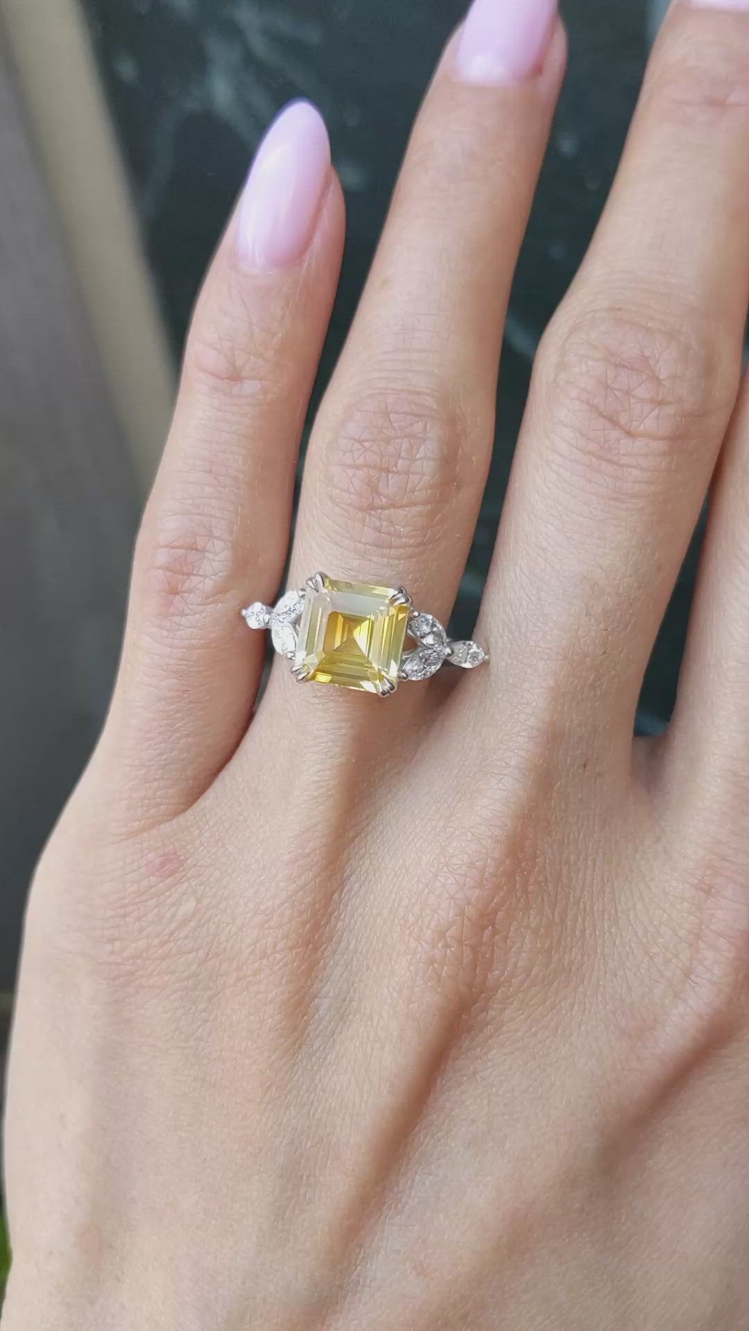 4.06 Ct. Yellow Sapphire from Ceylon (Sri Lanka) Size Video