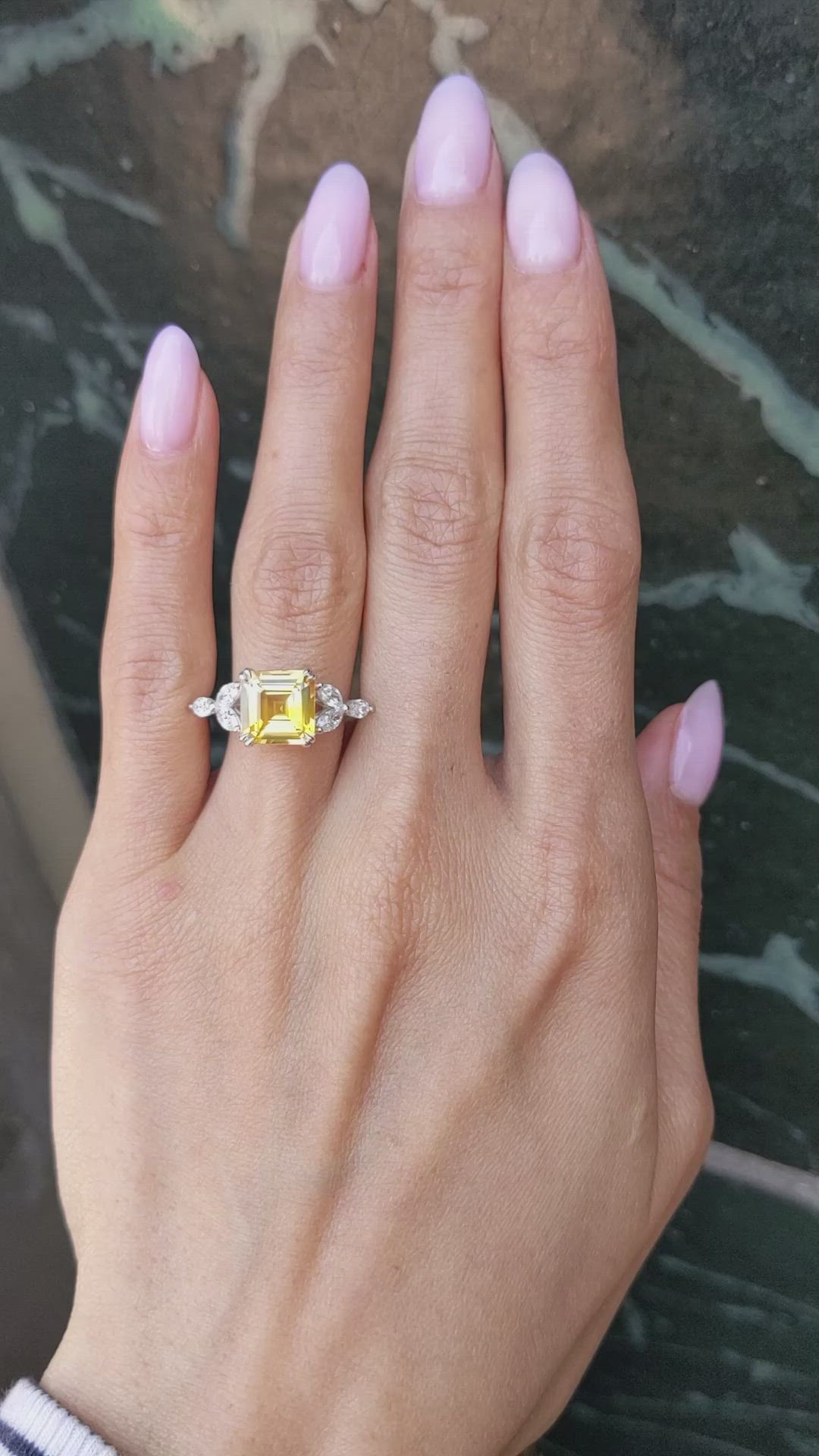4.06 Ct. Yellow Sapphire from Ceylon (Sri Lanka) Size Video