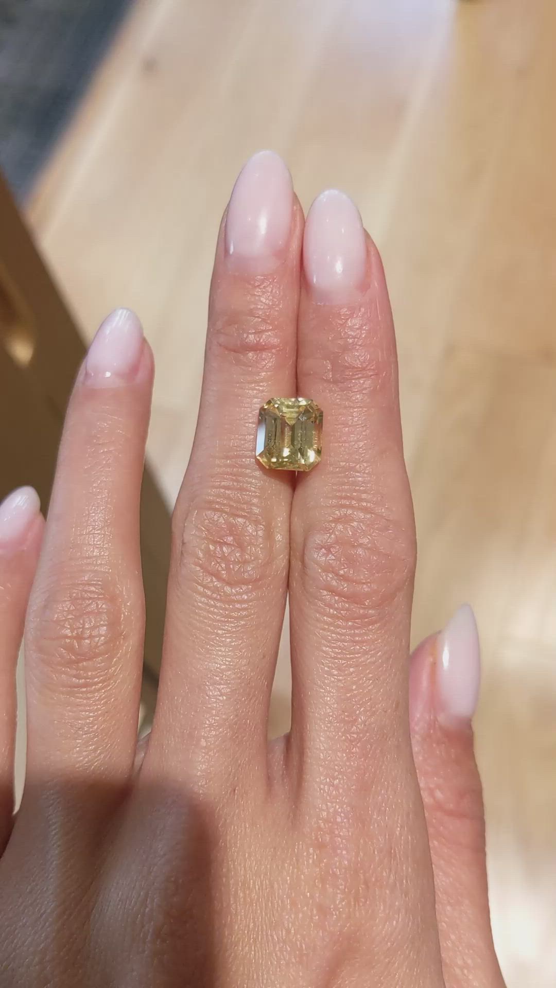 6.12 Ct. Yellow Sapphire from Ceylon (Sri Lanka) Size Video