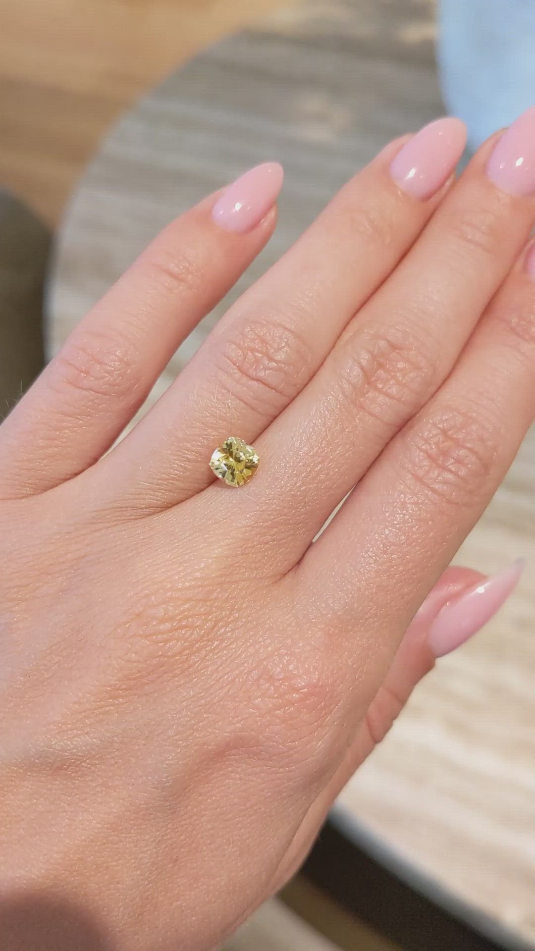 1.32 Ct. Yellow Sapphire from Ceylon (Sri Lanka) Size Video