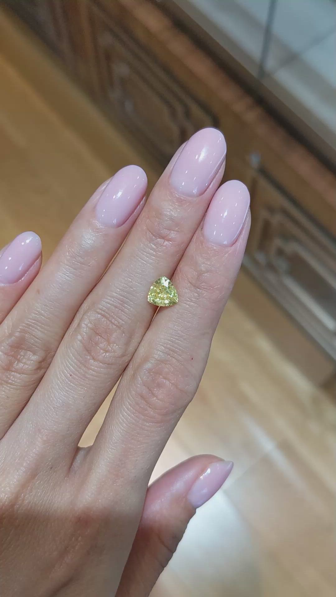 1.36 Ct. Yellow Sapphire from Ceylon (Sri Lanka) Size Video