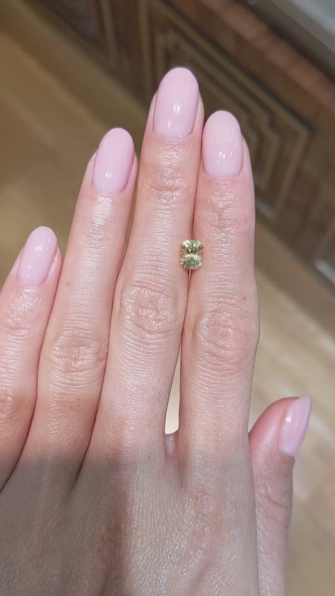 1.30 Ct. Yellow Sapphire from Ceylon (Sri Lanka) Size Video