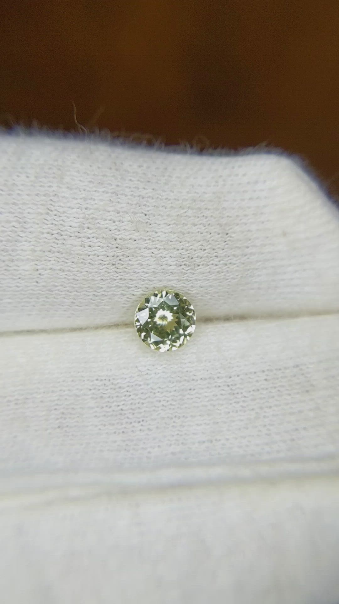 0.75 Ct. Yellowish Brown Sapphire from Madagascar Size Video