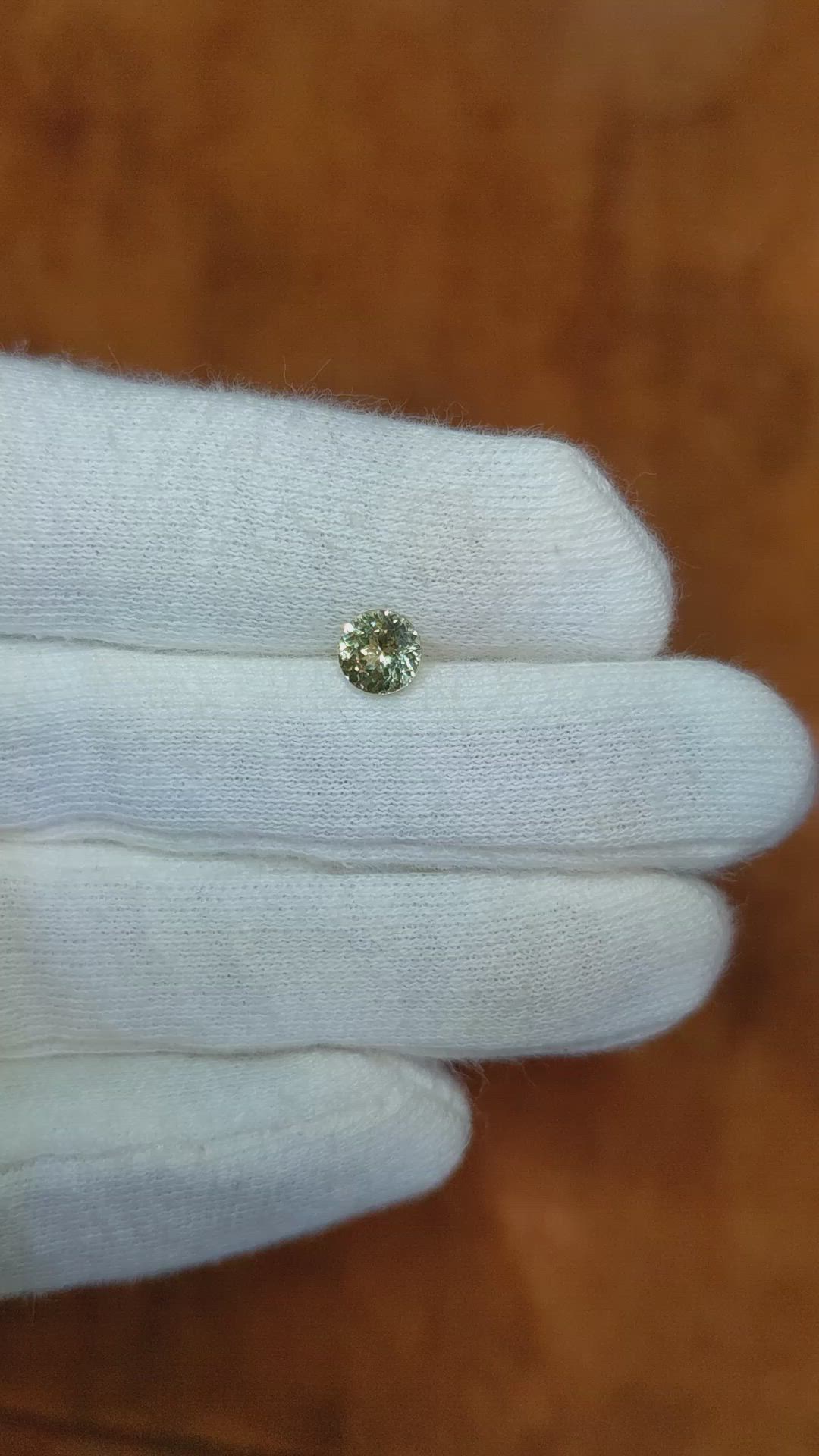 0.75 Ct. Yellowish Brown Sapphire from Madagascar Size Video