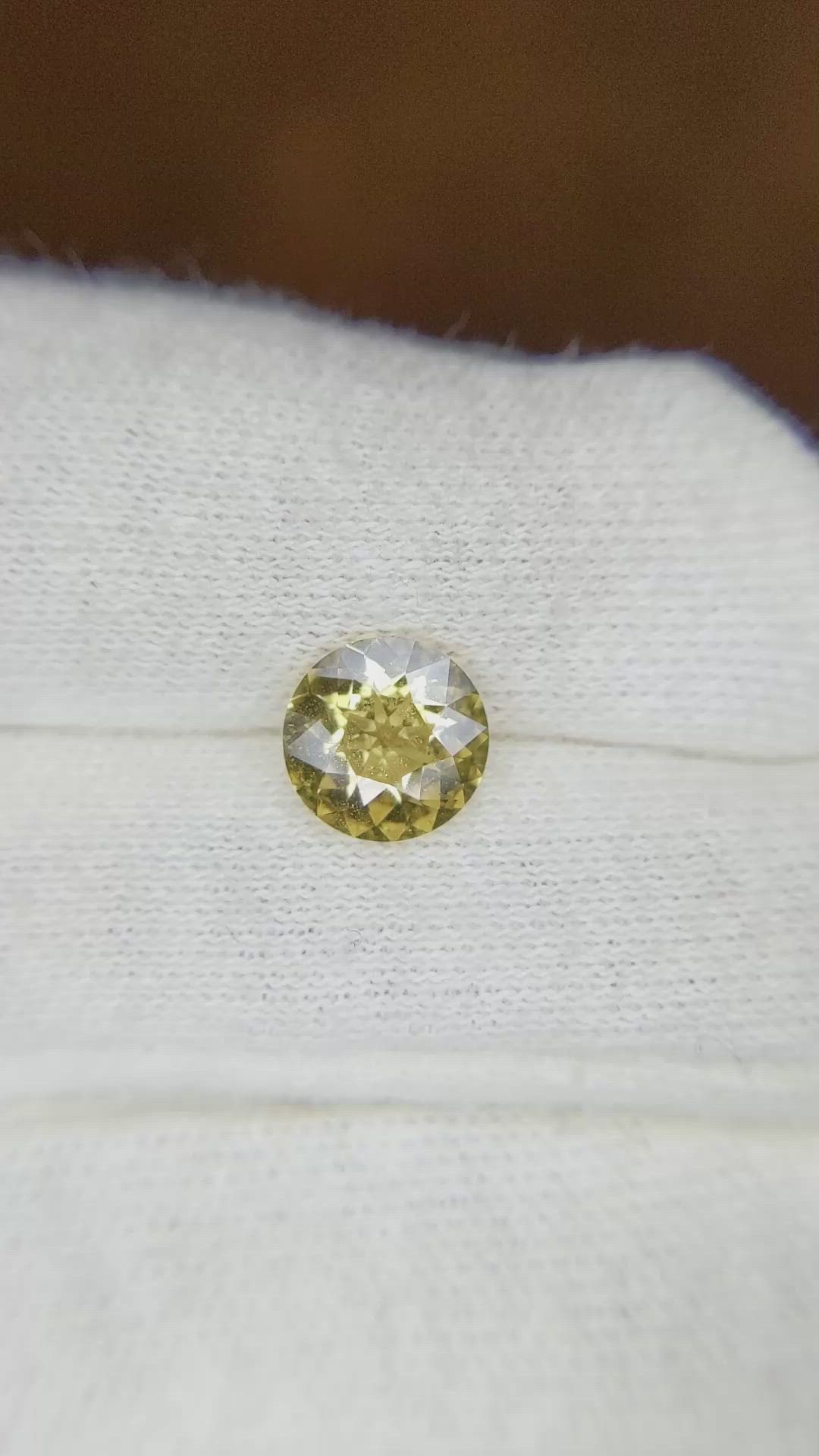 1.40 Ct. Yellow Sapphire from Madagascar Size Video
