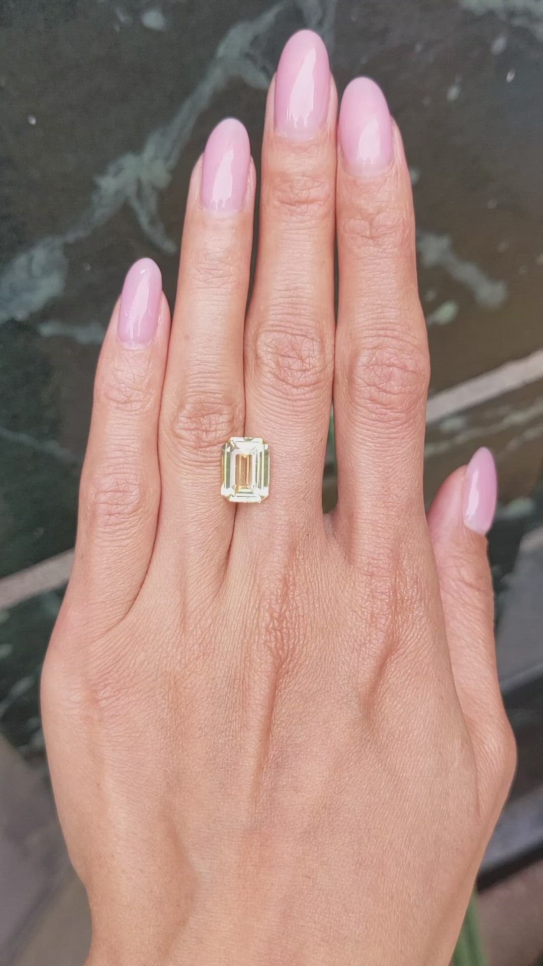 5.03 Ct. Yellow Sapphire from Ceylon (Sri Lanka) Size Video
