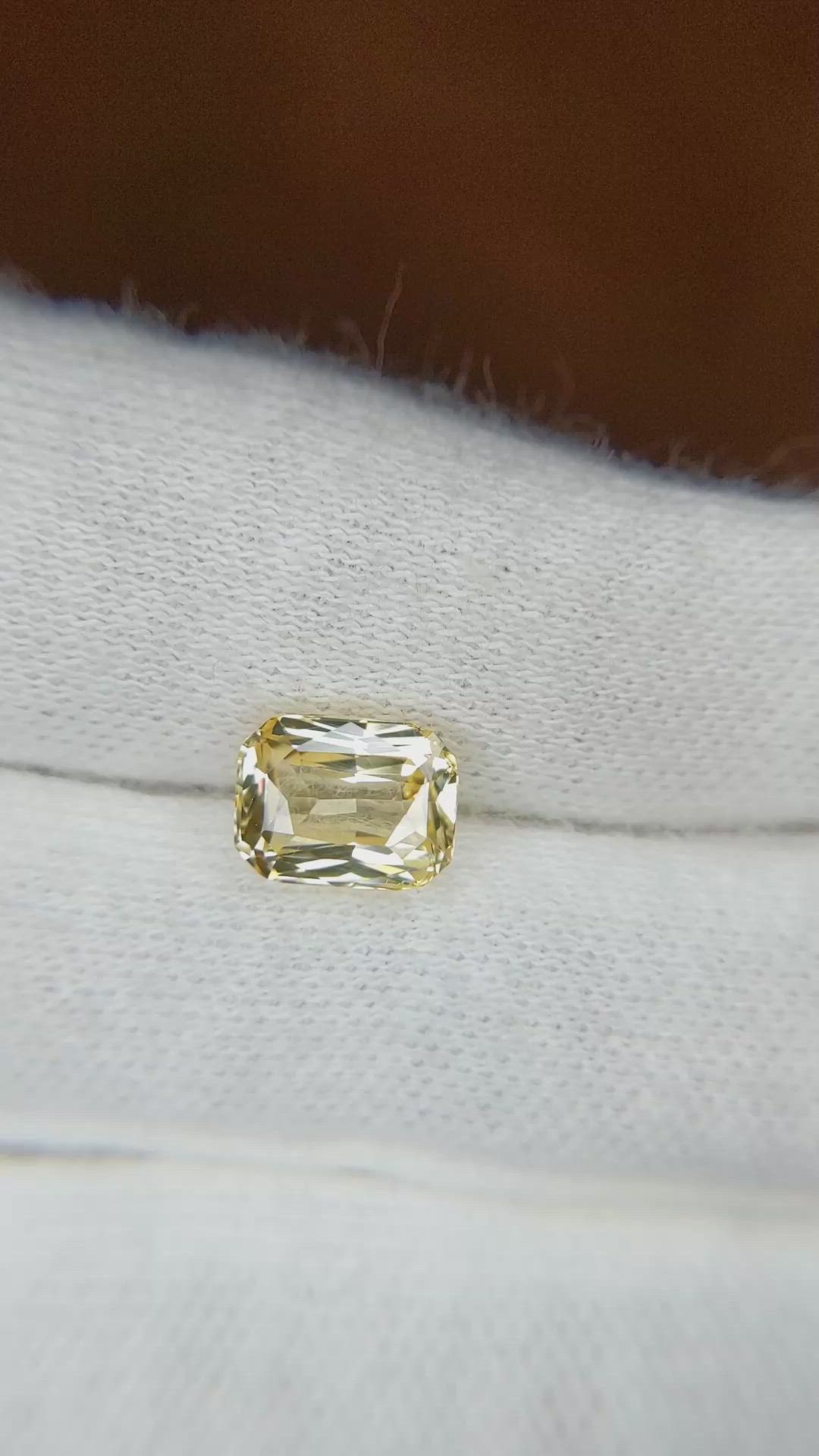 2.06 Ct. Yellow Sapphire from Ceylon (Sri Lanka) Size Video