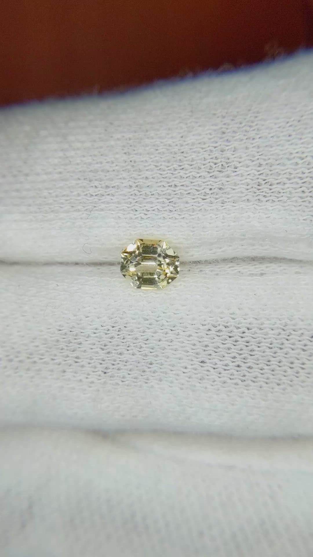 0.61 Ct. Yellow Sapphire from Ceylon (Sri Lanka) Size Video