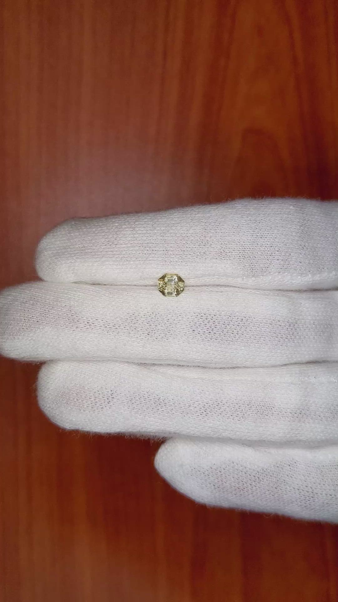 0.61 Ct. Yellow Sapphire from Ceylon (Sri Lanka) Size Video