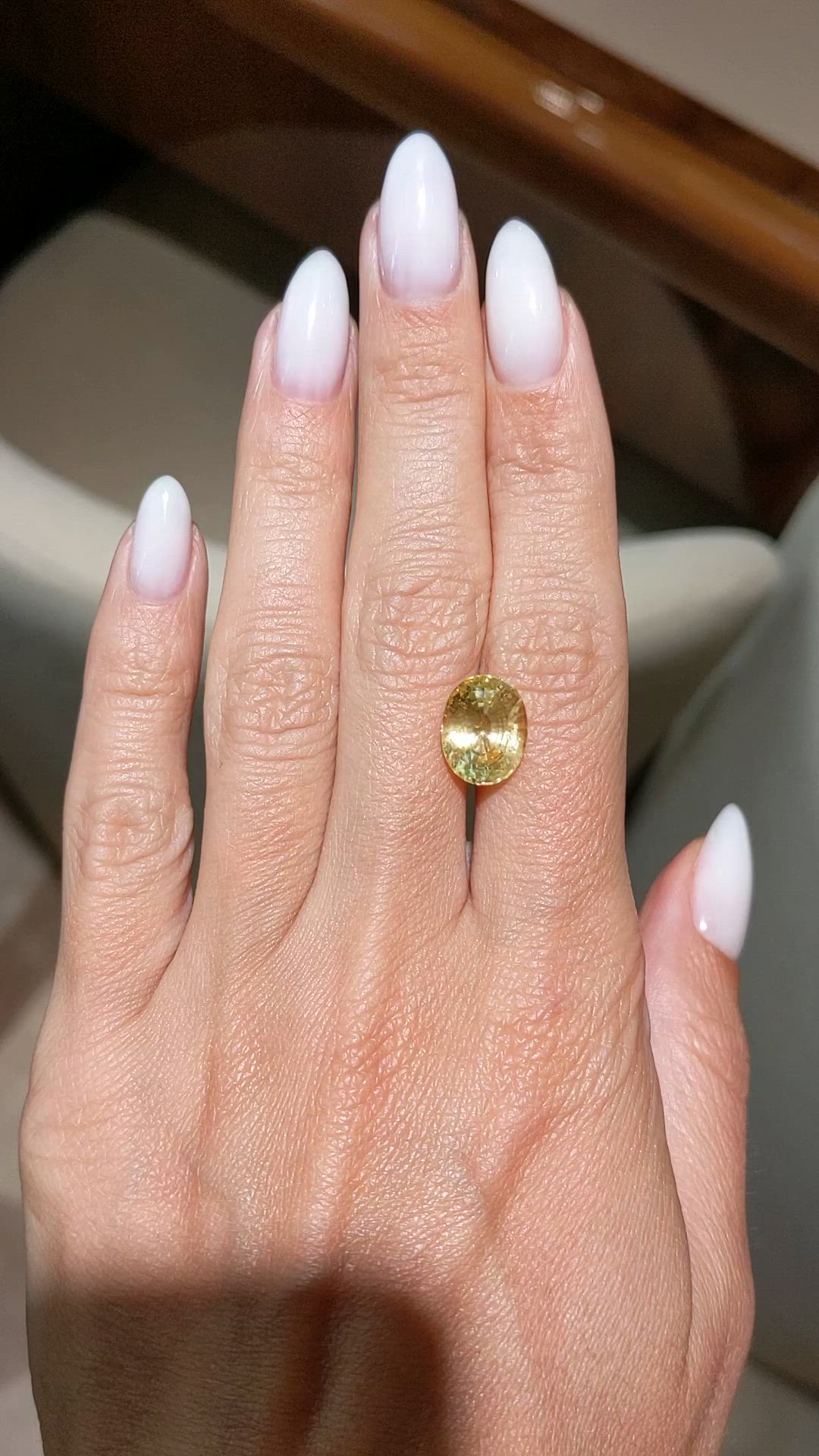 5.76 Ct. Yellow Sapphire from Ceylon (Sri Lanka) Size Video