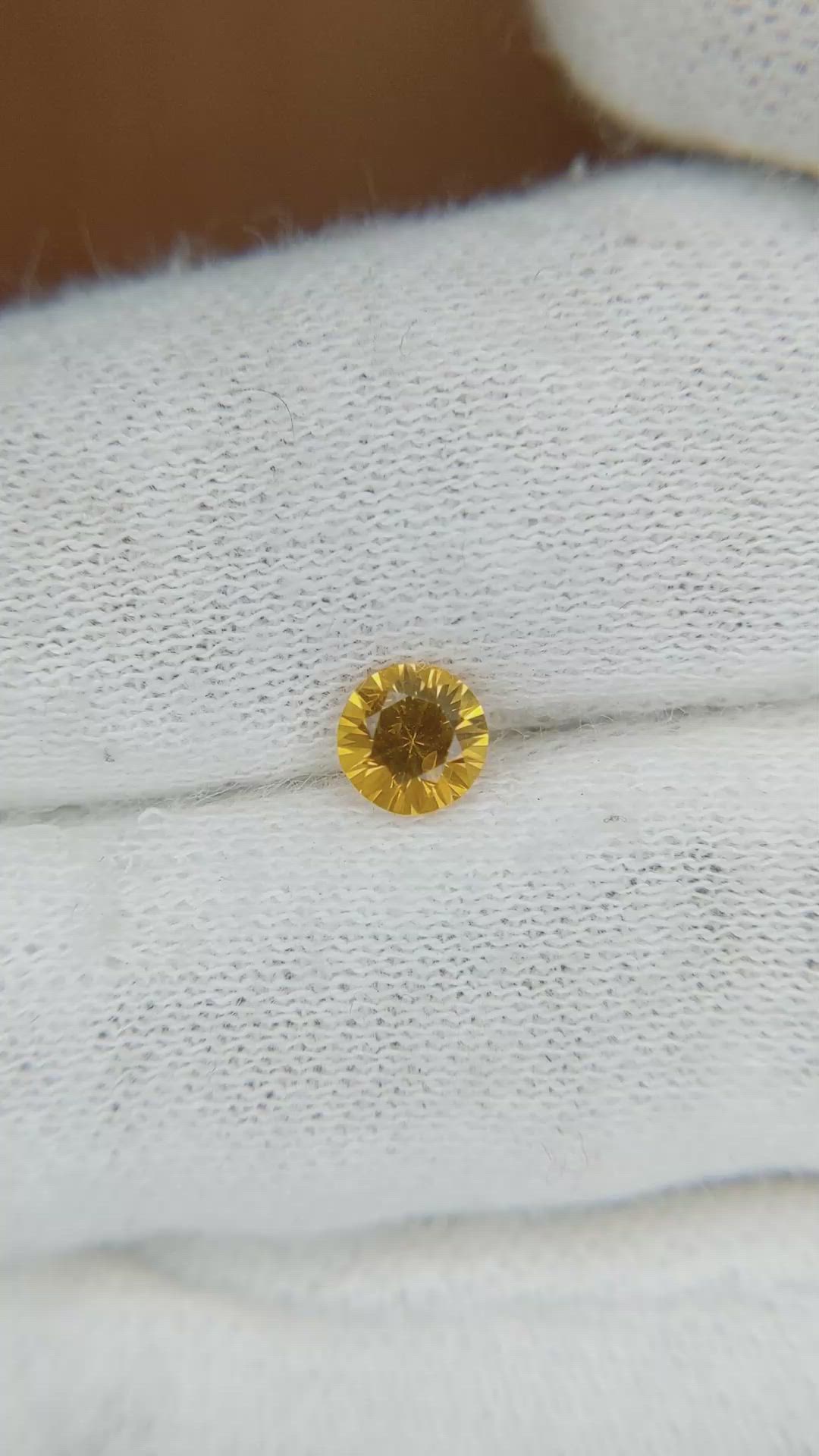 0.58 Ct. Yellow Sapphire from Ceylon (Sri Lanka) Size Video