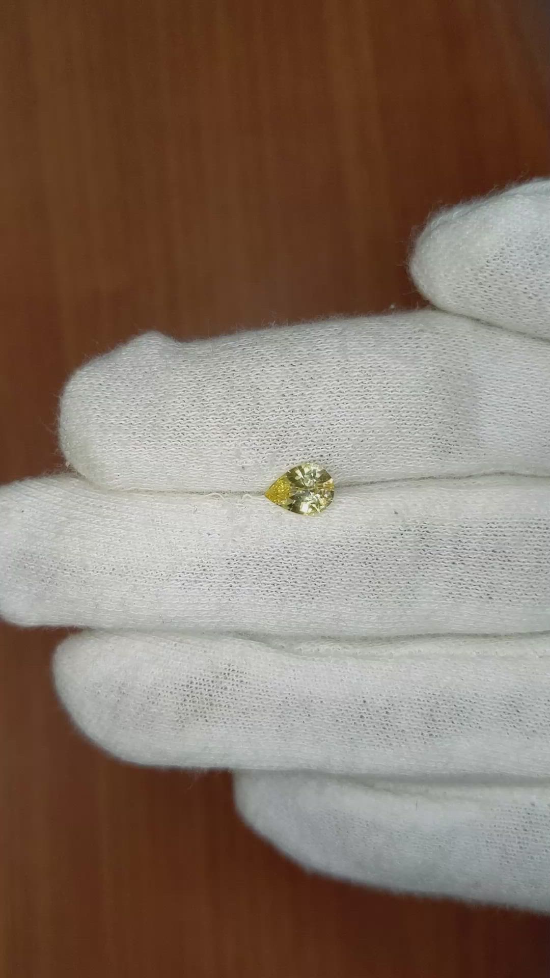 0.76 Ct. Yellow Sapphire from Ceylon (Sri Lanka) Size Video