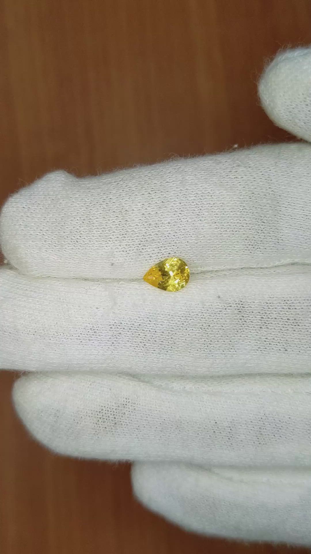 0.77 Ct. Yellow Sapphire from Ceylon (Sri Lanka) Size Video