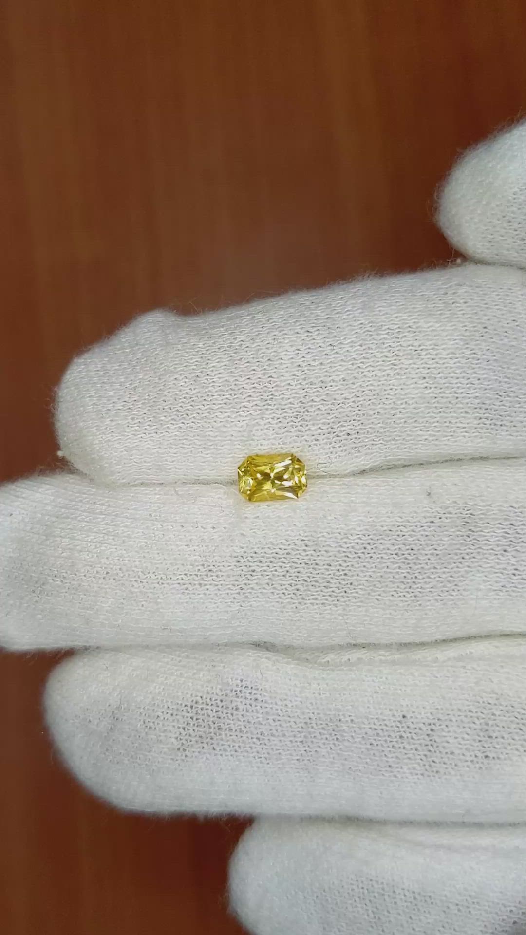 0.59 Ct. Yellow Sapphire from Ceylon (Sri Lanka) Size Video