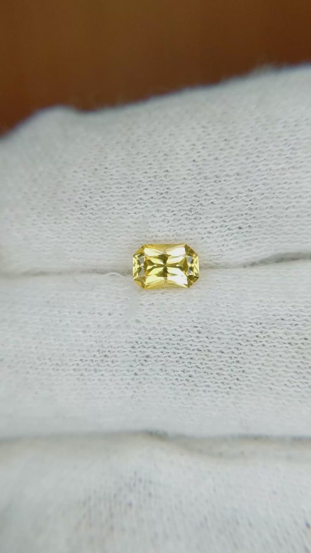 0.59 Ct. Yellow Sapphire from Ceylon (Sri Lanka) Size Video