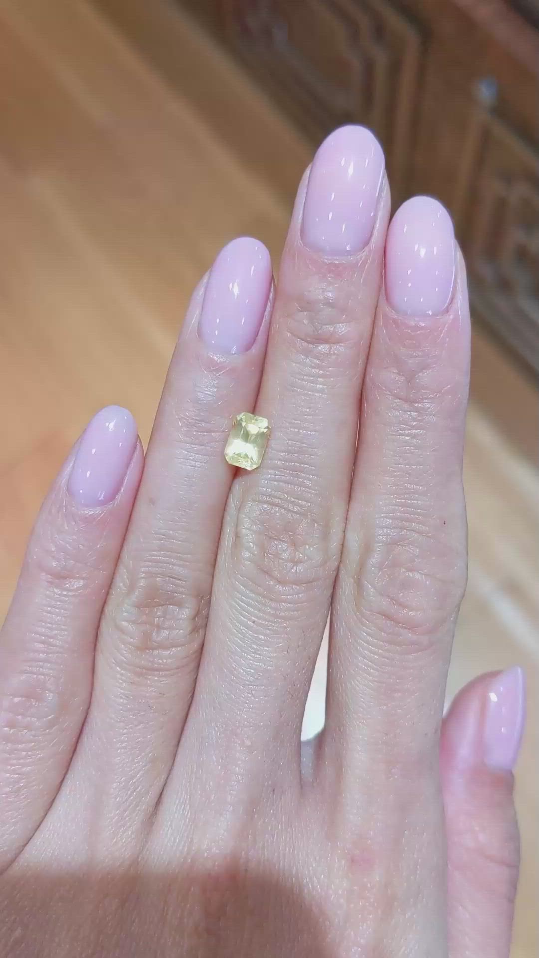 1.29 Ct. Yellow Sapphire from Ceylon (Sri Lanka) Size Video