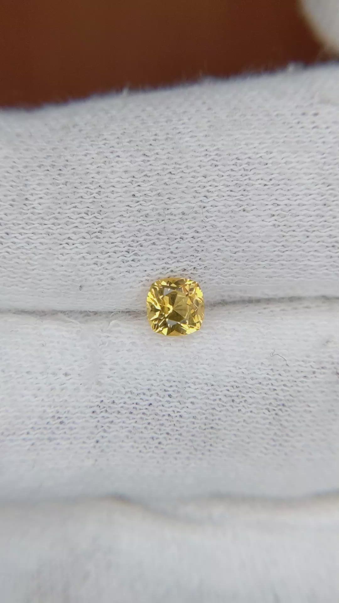 0.49 Ct. Yellow Sapphire from Ceylon (Sri Lanka) Size Video