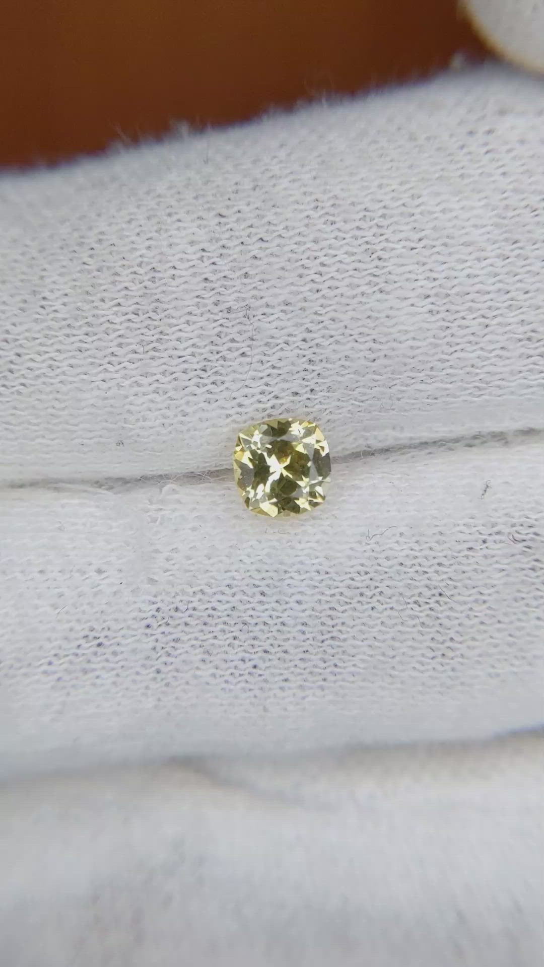 0.53 Ct. Yellow Sapphire from Ceylon (Sri Lanka) Size Video