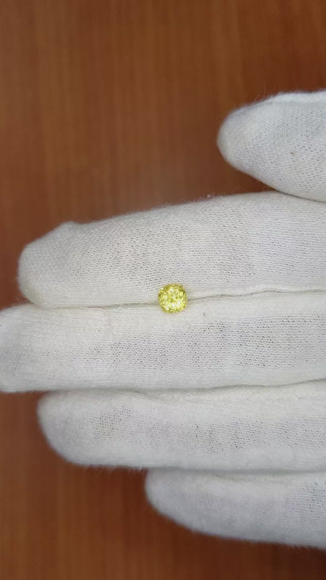 0.68 Ct. Yellow Sapphire from Ceylon (Sri Lanka) Size Video