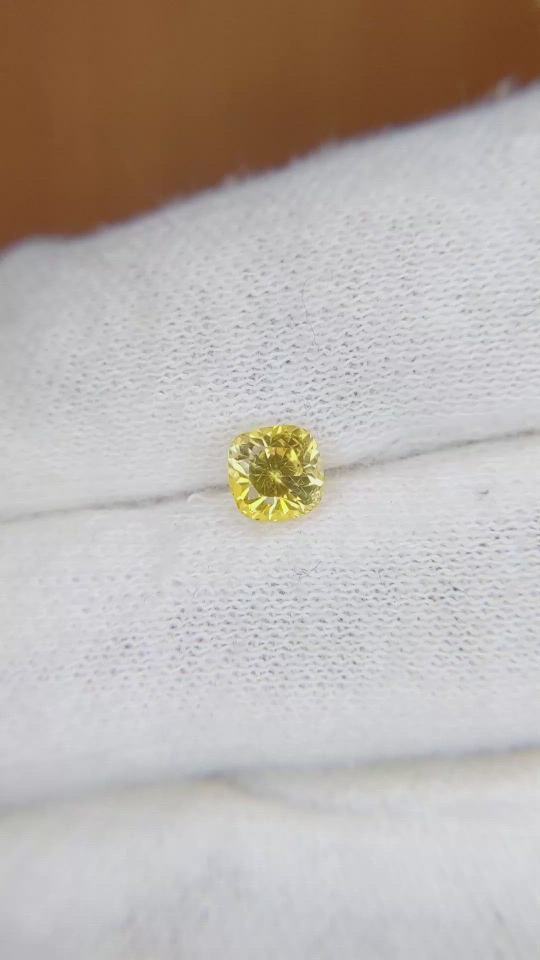 0.74 Ct. Yellow Sapphire from Ceylon (Sri Lanka) Size Video