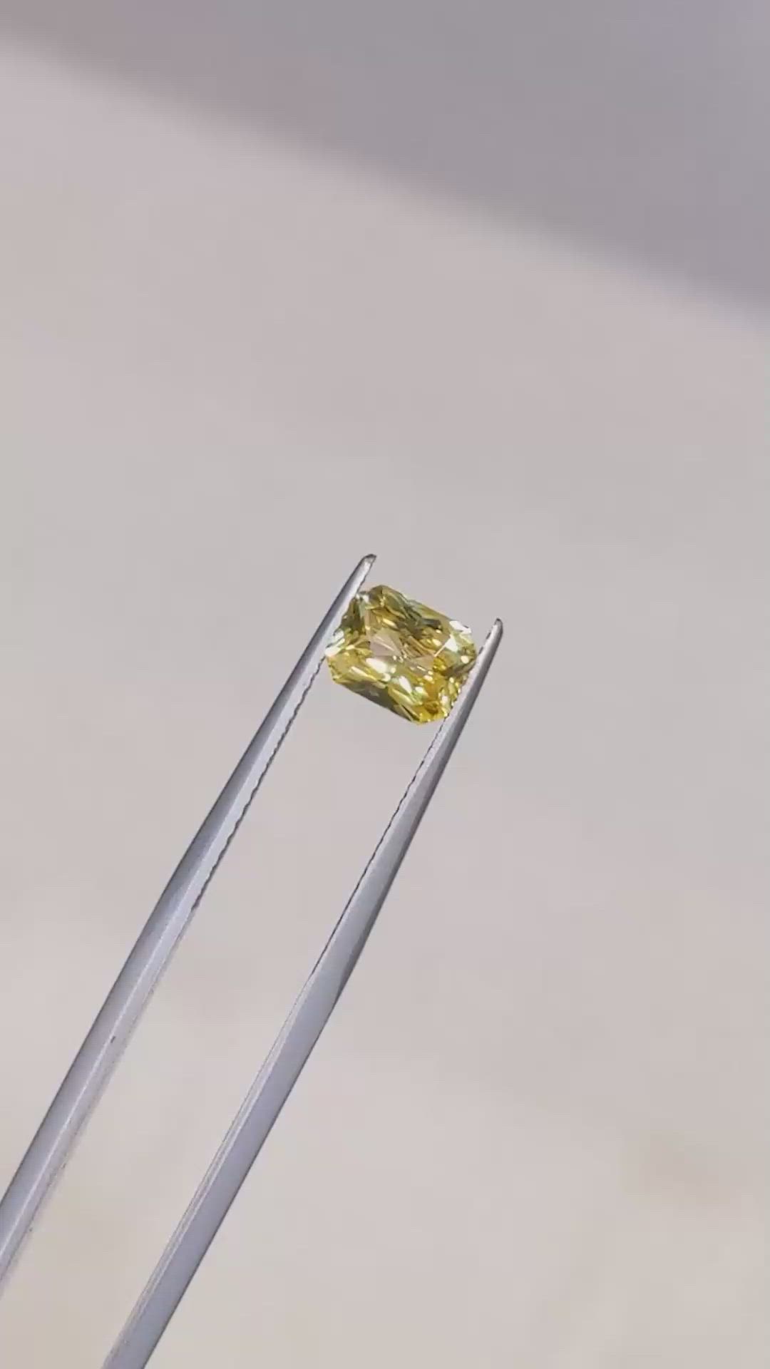 1.52 Ct. Yellow Sapphire from Ceylon (Sri Lanka) Size Video