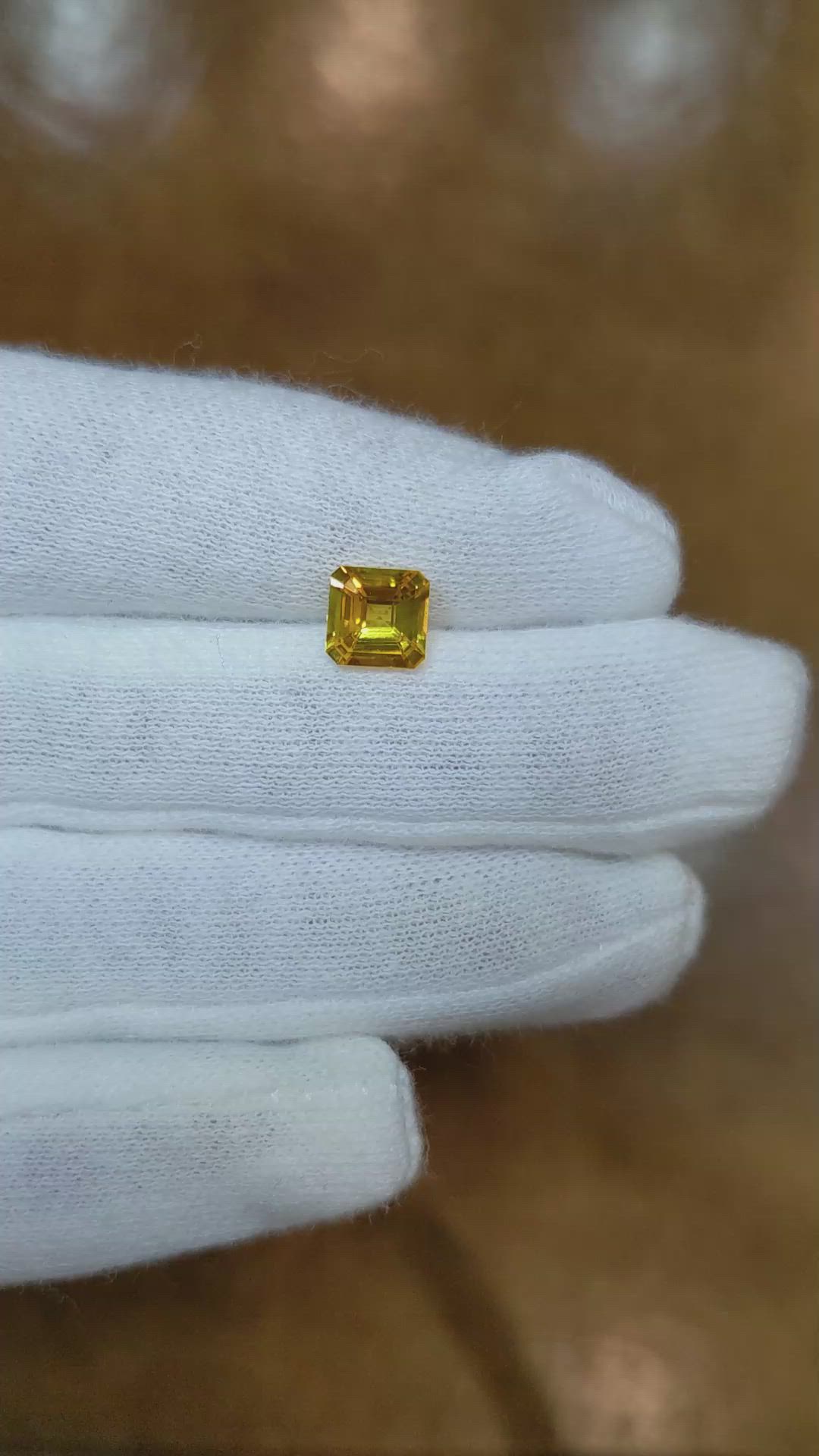 1.53 Ct. Yellow Sapphire from Ceylon (Sri Lanka) Size Video