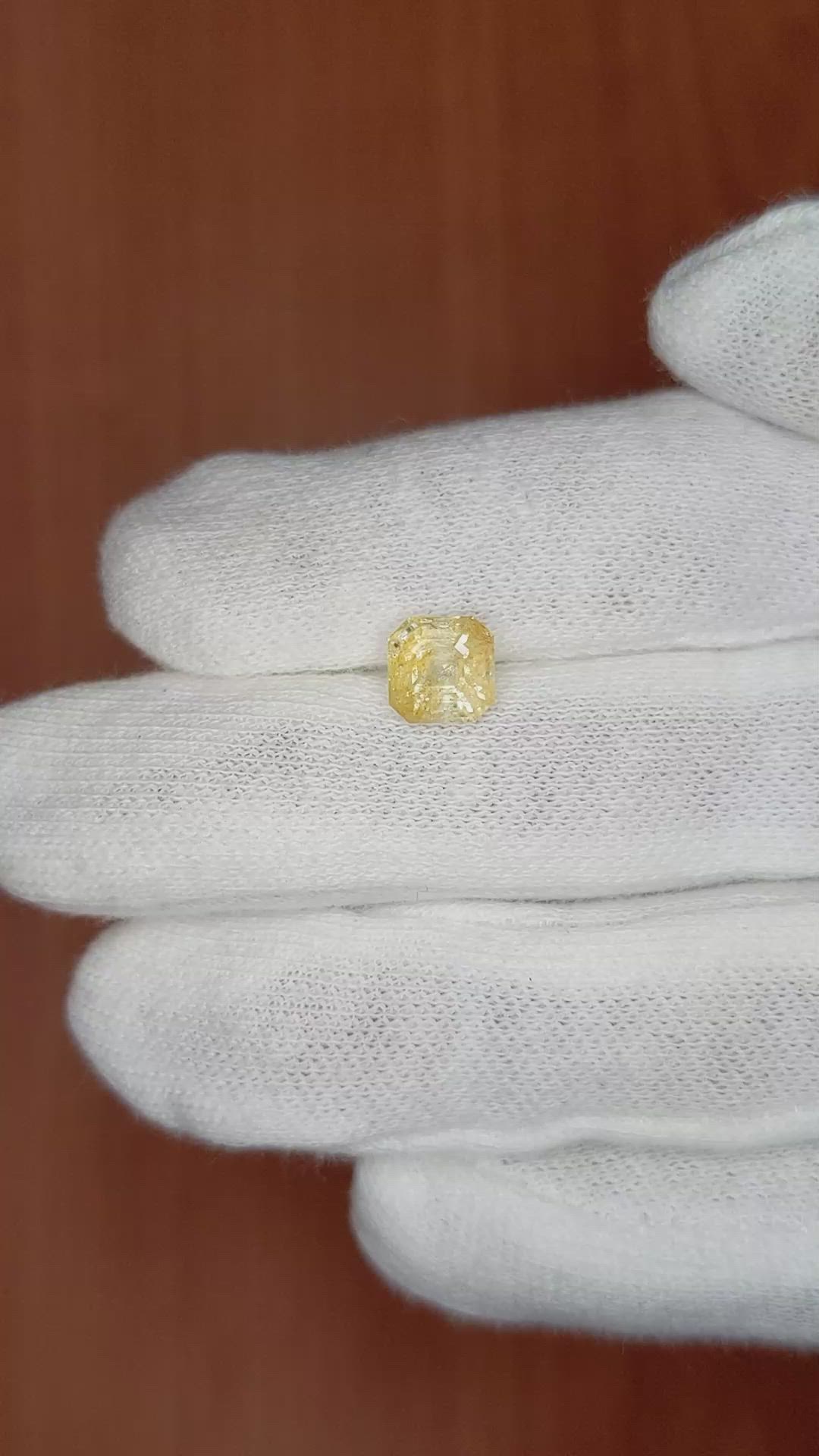 1.87 Ct. Yellow Sapphire from Ceylon (Sri Lanka) Size Video