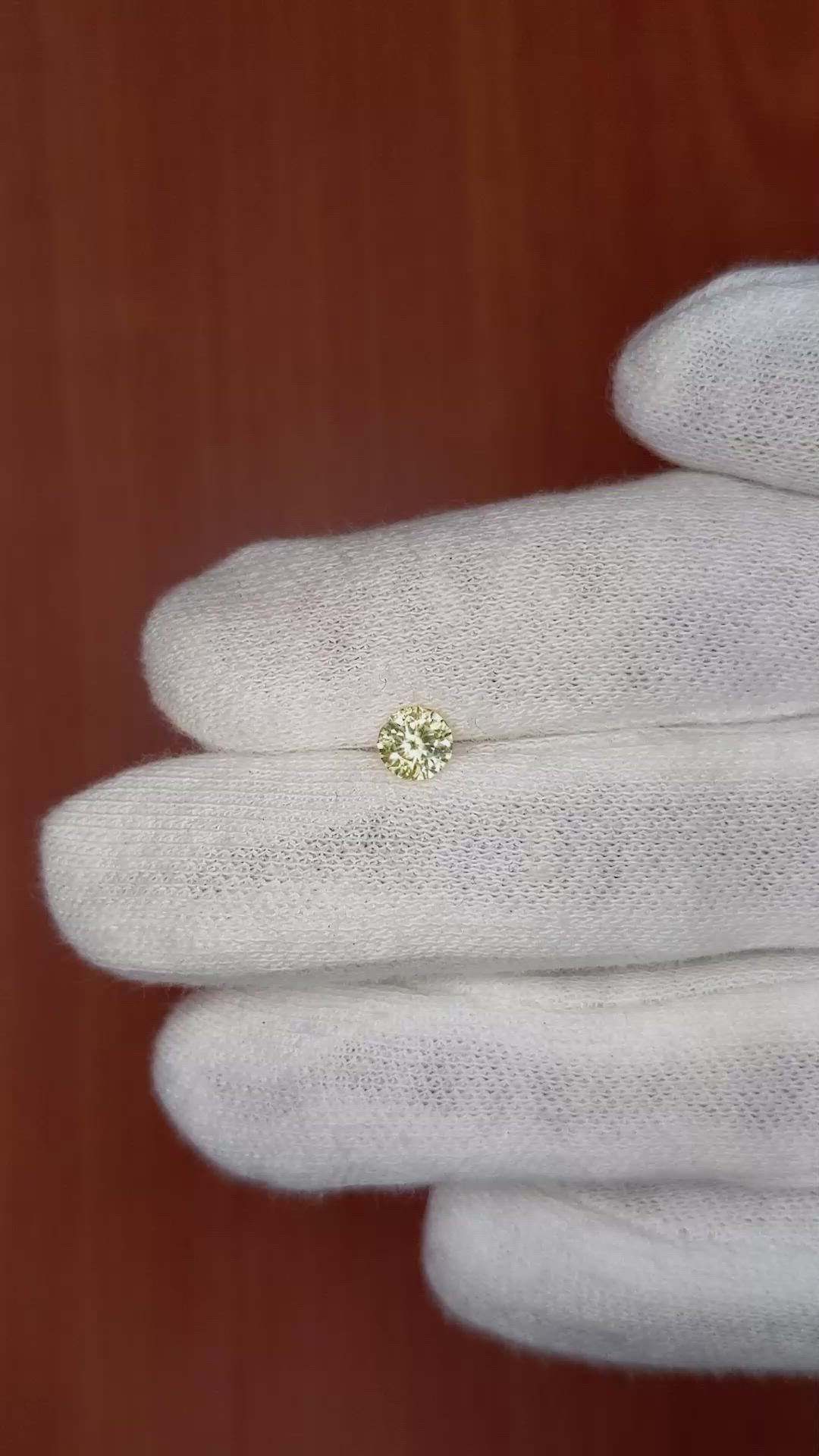 0.48 Ct. Yellow Sapphire from Ceylon (Sri Lanka) Size Video